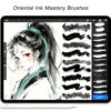Procreate Chinese Ink Brushes - Oriental Watercolor, Calligraphy & Wash Brush Set