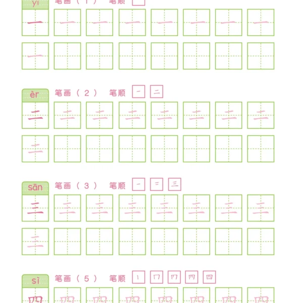 Ultimate Chinese Character & Number Tracing Workbook | Beginner Mandarin Learning Practice Sheets for Kids & Adults, Printable PDF