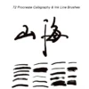 72 Procreate Chinese Calligraphy Brushes | Authentic Ink Line, Sketching, and Watercolor Wash Brush Set for iPad Digital Art