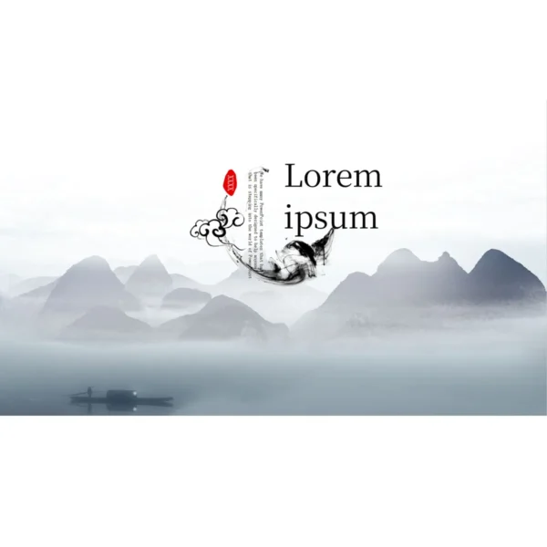 Aesthetic Chinese Style PowerPoint Template | Ink Wash Presentation Slides (5 Pack)